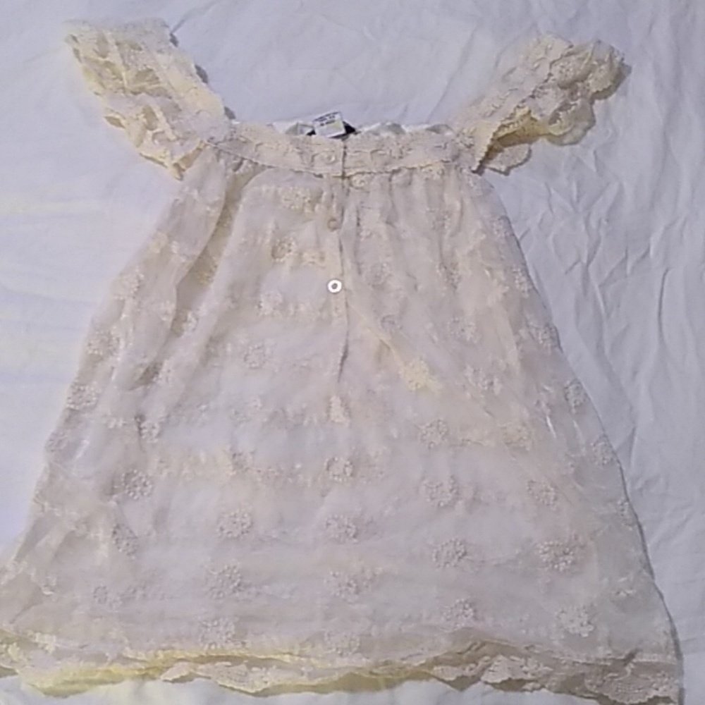 Ivory lace sheer top